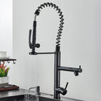 Torneira Gourmet Para Cozinha Dual Mola Spray Monocomando Bica Alta Troia