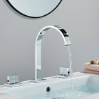 Torneira Moderna Duplo Comando Folt Lavatório 3 peças Misturador