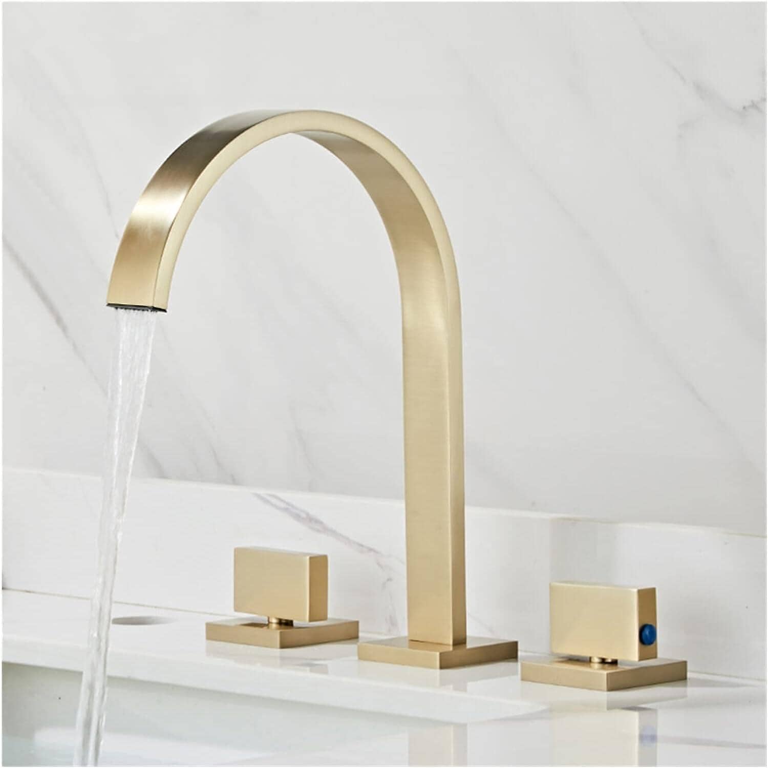 Torneira Moderna Duplo Comando Folt Lavatório 3 peças Misturador