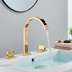 Torneira Moderna Duplo Comando Folt Lavatório 3 peças Misturador