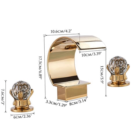 Torneira Para Banheiro Misturador Duplo Comando Cascata New York