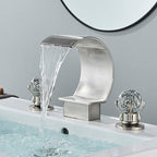 Torneira Para Banheiro Misturador Duplo Comando Cascata New York