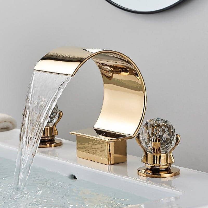 Torneira Para Banheiro Misturador Duplo Comando Cascata New York