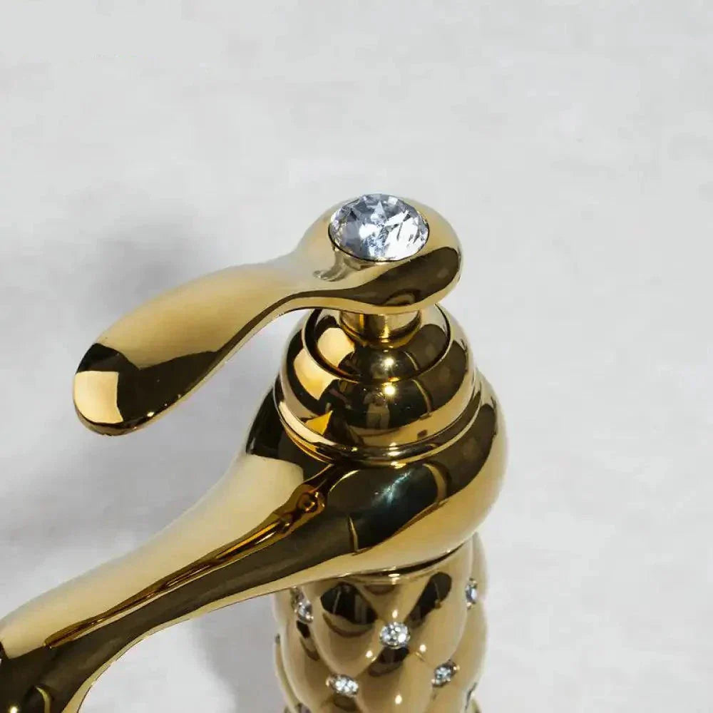 Torneira Para Banheiro Monocomando Com Cristais Siren