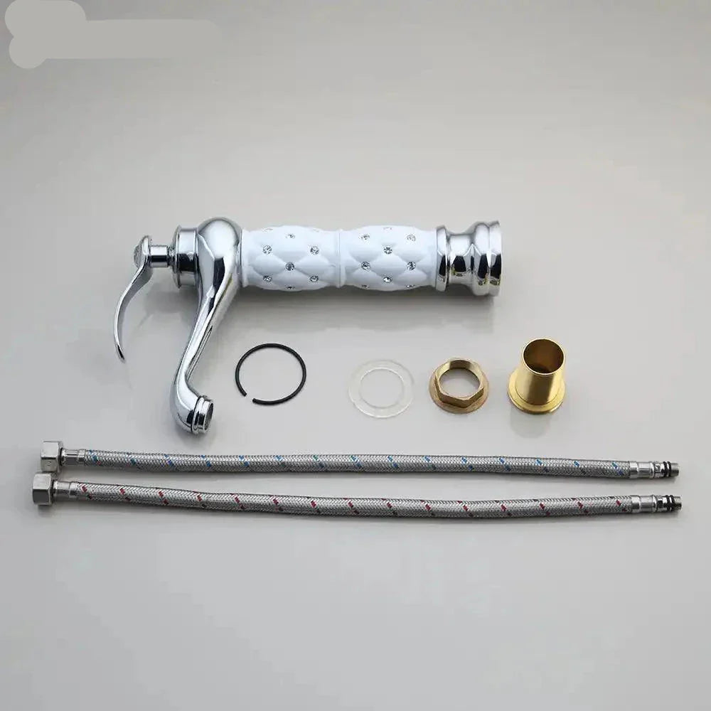 Torneira Para Banheiro Monocomando Com Cristais Siren