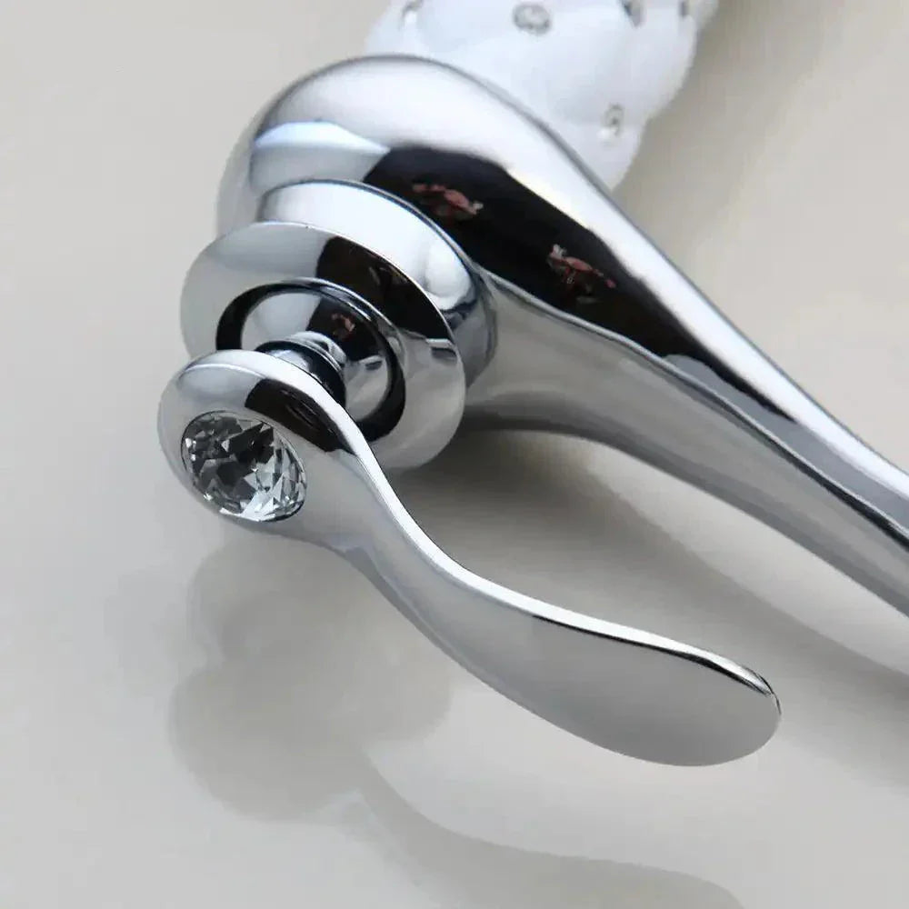 Torneira Para Banheiro Monocomando Com Cristais Siren