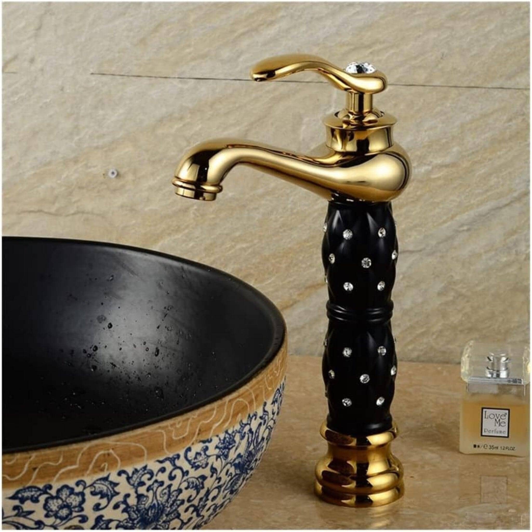 Torneira Para Banheiro Monocomando Com Cristais Siren