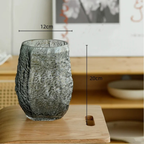 Vaso de Vidro Transparente – Design Ondulado